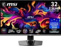 MSI MPG 321URX QD-OLED 31,5″ 4K UHD Gaming Monitor – Pannello OLED Quantum Dot 3840 x 2160, 240Hz / 0,03ms, 99% DCI-P3, ΔE≤2, DisplayHDR True Black 400, KVM, RGB – DP 1.4a, HDMI 2.1, USB Type-C
