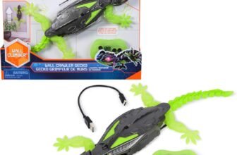 HEX BOTS Geco Interattivo, Giocattolo Radiocomandato, Ricaricabile con Cavetto USB, si Arrampica sulle Pareti e Corre sui Pavimenti, Giocattolo per Bambini e Bambine, 4+ Anni