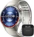 HUAWEI WATCH GT 6 Pro Titanio + FreeBuds SE 3 Nero, Smartwatch, Display AMOLED da 1,47 pollici, Fino a 21 giorni, Ciclismo di Livello Pro, Oltre 100 Modalità Sportive, iOS e Android, Analisi ECG, NFC
