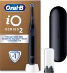 Oral-B iO 2 Spazzolino Elettrico Oral B, 1 Testina Di Ricambio, Spazzolino, Custodia Da Viaggio, Supporto per Testine, Delicato sulle Gengive, Efficace sulla placca, Sensore di Pressione, Nero