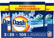Dash Power Pods Detersivo Lavatrice In Capsule, 105 Lavaggi(3×35), Freschezza Di Lenor, Risveglio Primaverile, rimuove addirittura gli odori di sudore vecchi di 7 giorni, per una pulizia impeccabile