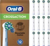 Oral-B Testine Di Ricambio per Spazzolino Elettrico Oral B, 12 Testine Oral B Pro Cross Action, Confezione Adatta Alla Buca Delle Lettere