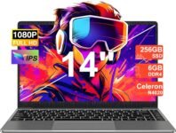 PC Portatile Computer Portatile Win11 Notebook 14 Pollici 6GB 256GB Estensioni SSD 1TB, 5000mAh Laptop Celeron N4020 fino a 2.8GHz, 5G WiFi 1080FHD BT4.2 USB3.0 Tastiera Italiana Membrana-Grigio