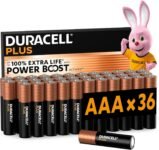 DURACELL Batterie Plus AAA (Confezione da 36) – Batterie Alcaline da 1,5 V – Fino al 100% di durata extra con Attivi POWER BOOST – Affidabilità per i dispositivi di utilizzo quotidiano – MN2400