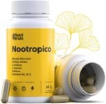 Nootropico Naturale XL | Caffeina, Ginkgo Biloba, Teanina, Tirosina, Bacopa Monnieri | Concentrazione, Memoria, Energia e Agilità Mentale | 60 Capsule | 2 Mesi | Rendimento Per la Mente