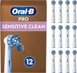 Oral-B Testine Di Ricambio per Spazzolino Elettrico Oral B Pro Sensitive Clean, 12 Testine Oral B, Confezione Adatta Alla Buca Delle Lettere