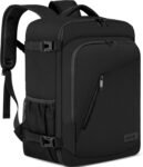 Zaino 40x30x20 Bagaglio a Mano 40x30x20 per Wizzair Zaino da Viaggio Aereo 24L Borsa da Cabina per Voli con Caricatore USB per Trekking Lavoro Nero