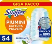 Swiffer Duster Piumini Cattura Polvere, 54 Piumini, Cattura e Intrappola Polvere e Sporco, Raggiunge I Punti più Difficili della Casa, Giga Formato