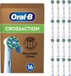 Oral-B Cross Action Testine Spazzolino Elettrico, Confezione da 16 Testine di Ricambio per Spazzolino Elettrico Oral B, Setole Angolate che si Adattano a ogni Dente per una Pulizia Profonda