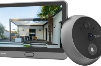 EZVIZ Campanello Digitale con Schermo Tattile a Colori da 4,3” Videocitofono Senza Fili con Batteria Ricaricabile da 4600 mAh, Rilevamento del Movimento PIR, Audio Bidirezionale, Modello CP4