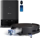 ECOVACS DEEBOT T80 OMNI Robot Aspirapolvere Lavapavimenti, 18.000 Pa, Spazzola OZMO ROLLER, ZeroTangle 3.0, Lavaggio Mocio con Acqua Calda a 40-75 °C, Asciugatura ad Aria Calda, Nero