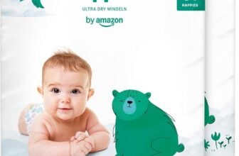 By Amazon Pannolini ultra asciutto – Taglia 4 (8-14 kg) – Con canali d’areazione, Bianco, 168 Unità (2 confezioni da 84) – Nuova versione (Precedentemente un marchio Mama Bear brand, stesso prodotto)