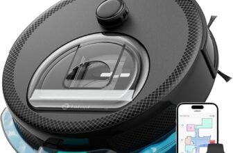 LEFANT M330 Pro Robot Aspirapolvere Lavapavimenti con Mappatura, Aspirazione 5000Pa, Senza Grovigli, Navigazione dToF, Evitamento PSD, Ideale per Tappeti, Pavimenti Duri, 150min, Alexa/APP/WiFi, Nero