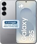 Samsung Galaxy S25 Smartphone AI, 3 anni di Garanzia del produttore, Display 6.2&rdquo; FHD+ Dynamic AMOLED 2X, Fotocamera 50MP, RAM 12GB, 256GB, 4.000 mAh, Silver shadow [Versione italiana]