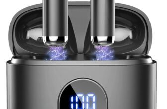 Bluetooth 5.4 Headphones, 2025 Bluetooth 6D Stereo Headphones Wireless In Ear Headphones with 4 Enc Mic, Wireless Headphones Noise Cancelling 30 Hours Sports Ear Buds IP7 Waterproof Headphones