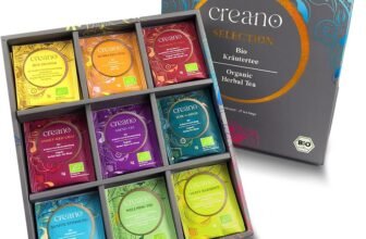 Creano Organic Herbal Tea Gift Set – 27 Herbal Tea Bags in 9 Different Varieties | Organic Mixed Infusions 54g – Wellness and Relaxation Gift Idea