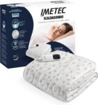 Imetec Adapto Single Sleep Warmer, 150 x 80 cm, Low Consumption, Patented Technology, Fast Heating, Customized Temperature, 100% Cotton, Made in Italy, Control with 6 Temperatures