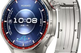 HUAWEI Watch GT 6 Pro 46 mm Titanium, Smartwatch, 1.47 Inch AMOLED Display, Up to 21 Days, Pro Level Cycling, Over 100 Sports Modes, iOS and Android, ECG Analysis, NFC