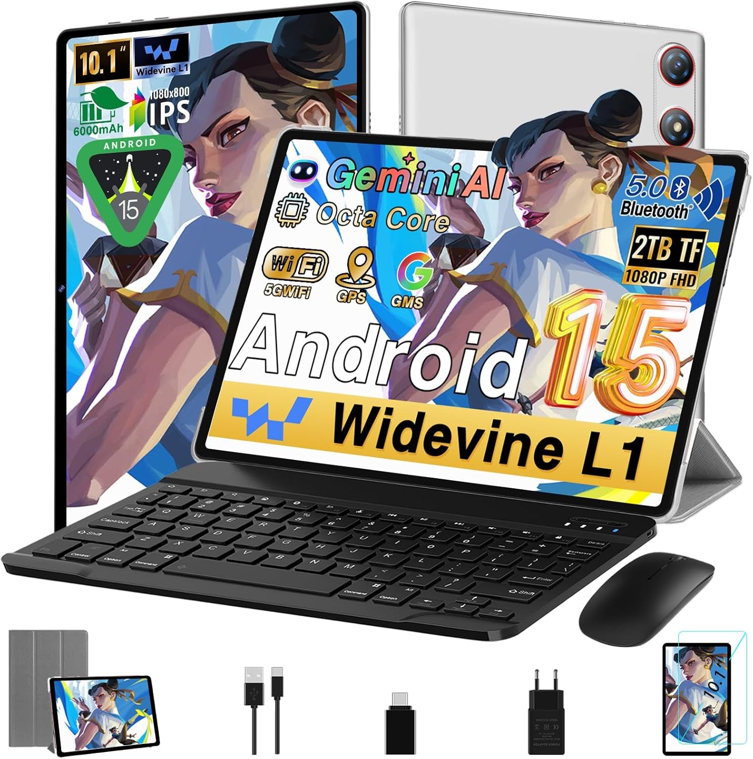 Lenovo Idea Tab Plus, 2.5K da 12.1″ 90Hz, Processore Mediatek Dimenity 6400, RAM 8GB, Memoria 256GB, WiFi 5, Tablet Android 15, Lenovo Tab Pen inclusa – Cloud Grey