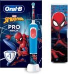 Oral-B Pro Kids Marvel Spider-Man Character Rechargeable Electric Toothbrush, 1 Head, 1 Oral B Electric Toothbrush, Travel Case, Age 3+